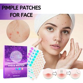 Colored Pimple Patches for Face, Hydrocolloid Acne Patch, Spot Patches for Blemishes & Whiteheads, Acne Treatment Spot Stickers for All Skin Types with Tea Tree Oil, Fast Healing & Skin Friendly