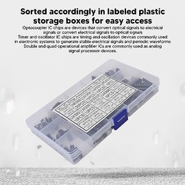 Kit de Componentes Electrónicos IC Chip 150 Uds con Opamp Oscilador y Enchufes