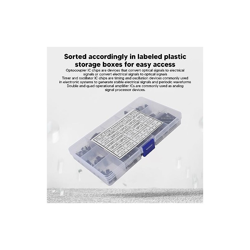 Kit de Componentes Electrónicos IC Chip 150 Uds con Opamp