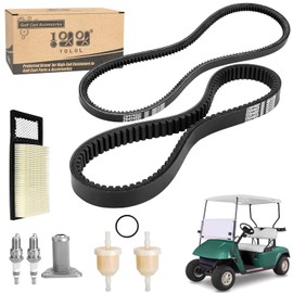10L0L Golf Cart 4 Cycle Motor Tune Up Kit & w/Drive and Starter Gen Belt for EZGO TXT Medalist 1994-2005 with 295/350cc 4 Cycle Robins Engine