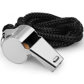 5 Packs Stainless Steel Whistle, Loud Metal Whistle with Lanyard for Referees Coaches Lifeguards Survival Emergency Football Basketball Soccer Hockey (Style1, One Size)