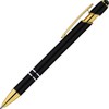 LINFANC 12 Pack Black Gold Ballpoint Pen with Stylus Tip,