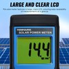 Solar Power Meter, Digital Solar Irradiance Meter Solar Energy Meter,