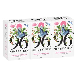 96° Japanese Sencha Green Tea - 20 Pyramid Tea Bags x 3 Boxes, Individually Wrapped, Smooth, Mellow and Grassy, Biodegradable Plant-Based Bags (60 Bags)