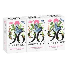 96° Japanese Sencha Green Tea - 20 Pyramid Tea Bags x 3 Boxes, Individually Wrapped, Smooth, Mellow and Grassy, Biodegradable Plant-Based Bags (60 Bags)