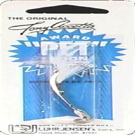 Luhr Jensen Pet Spoon, White Feather Chrome, 1/6-Ounce