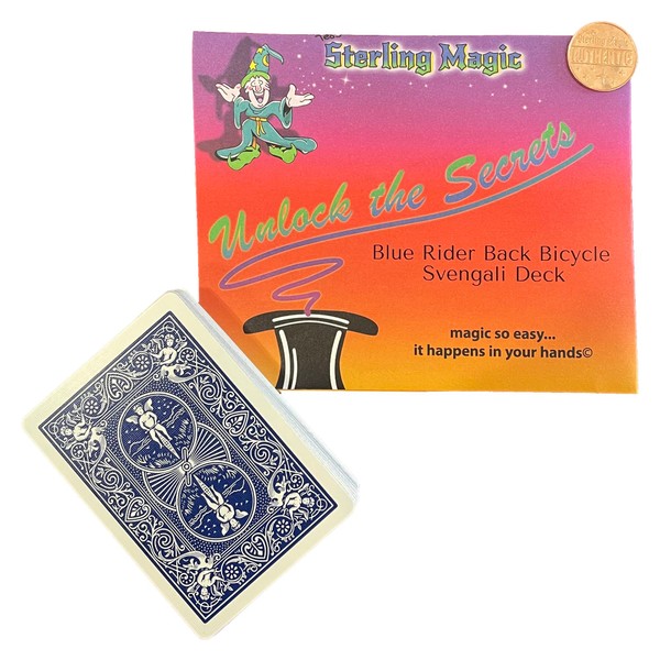 Ted's Sterling Magic Precision Blue Rider Back Bicycle Svengali Deck