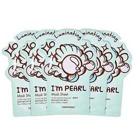 TONYMOLY - Mascarilla Facial Iluminadora De Perla Im Real 5 pzas.