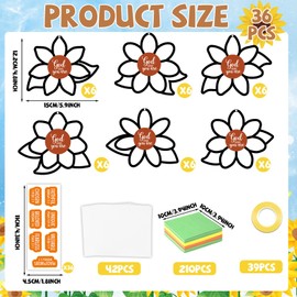 36 Set God Says You are Sunflower Suncatchers Craft Kit for Kids DIY Sunday School Tissue Paper Crafts Religious Christian Bible Window Hanging Ornaments for Church VBS Spring Home Classroom Activity
