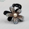 Simple 8cm Cubic Flower Shark Clip Hairpin for Back of Head Shark Fin Black- 10ea