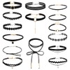 JEYORZY Pack of 15 Women's Choker Necklaces, Velvet Choker Necklaces,