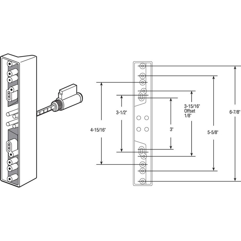 Prime-Line C 1139 Sliding Door Outside Pull, with Key, Black
