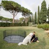 PETIME Foldable Metal Dog Exercise Pen/Pet Puppy Playpen Kennels Yard