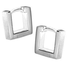 Vinani Csq Small Qubic Silver Earrings