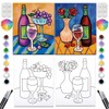 VALLSIP 2 Pack Paint and Sip Canvas Painting Kit Pre