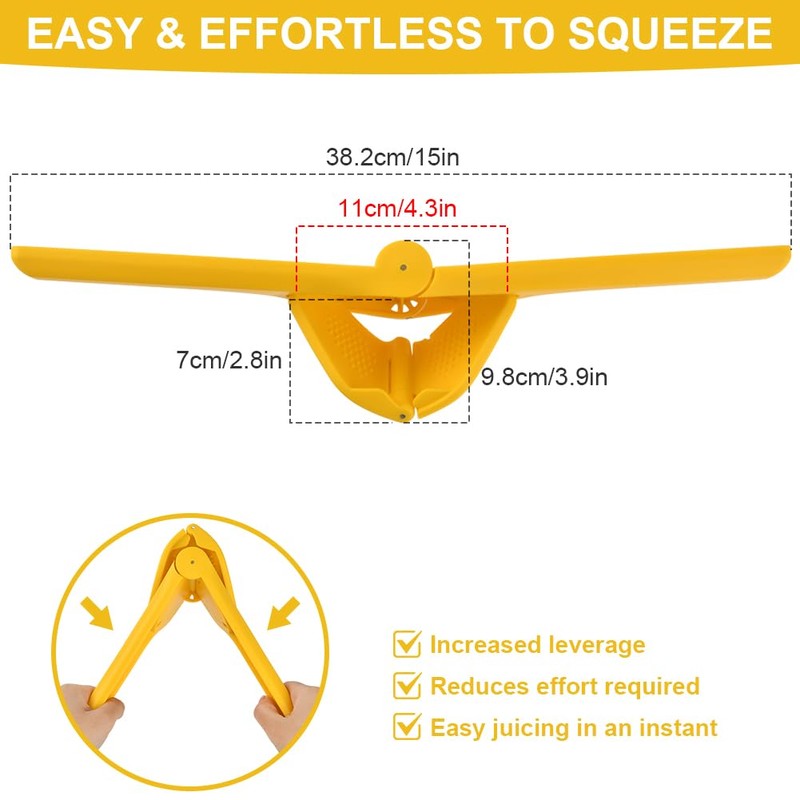 AUAUY Lemon Squeezer with Lemon Zester Peeler, Professional Manual Lemon