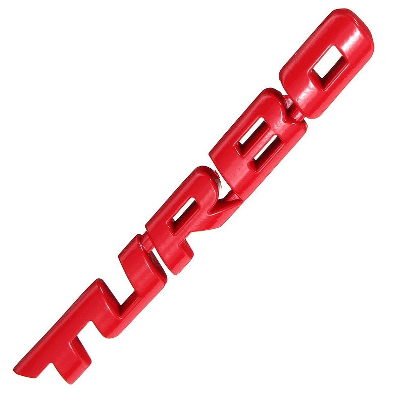 JenNiFer Turbo 3D Metal Car Sticker Tailgate Body - Red