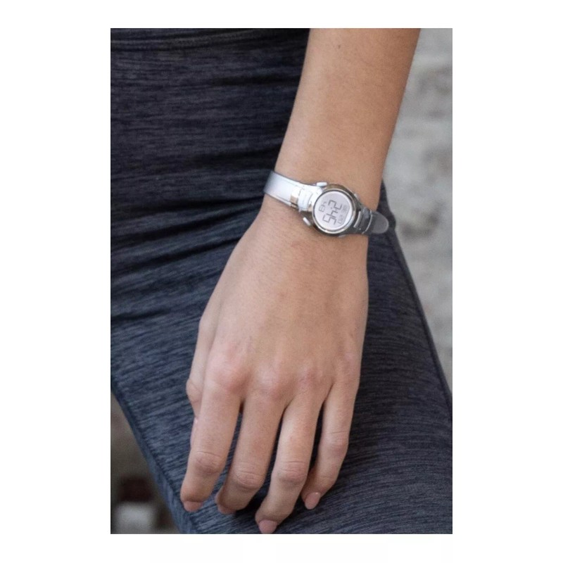 Armitron Sport Women 45/7012SIL Digital Chronograph Silver-Tone Resin Strap V26