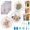 Kldgris Embroidery Kit for Beginners, Floral Pattern Plant Embroidery Kit