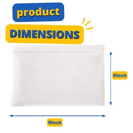 Kolibrox Pack 100 Clear Plastic Self-Adhesive Shipping Label Sleeves - Packing Slip Envelope Pouches - Durable, Waterproof, Easy Peel & Seal - Perfect for Mailing, Packing Documents & Labels | 6" x 9"