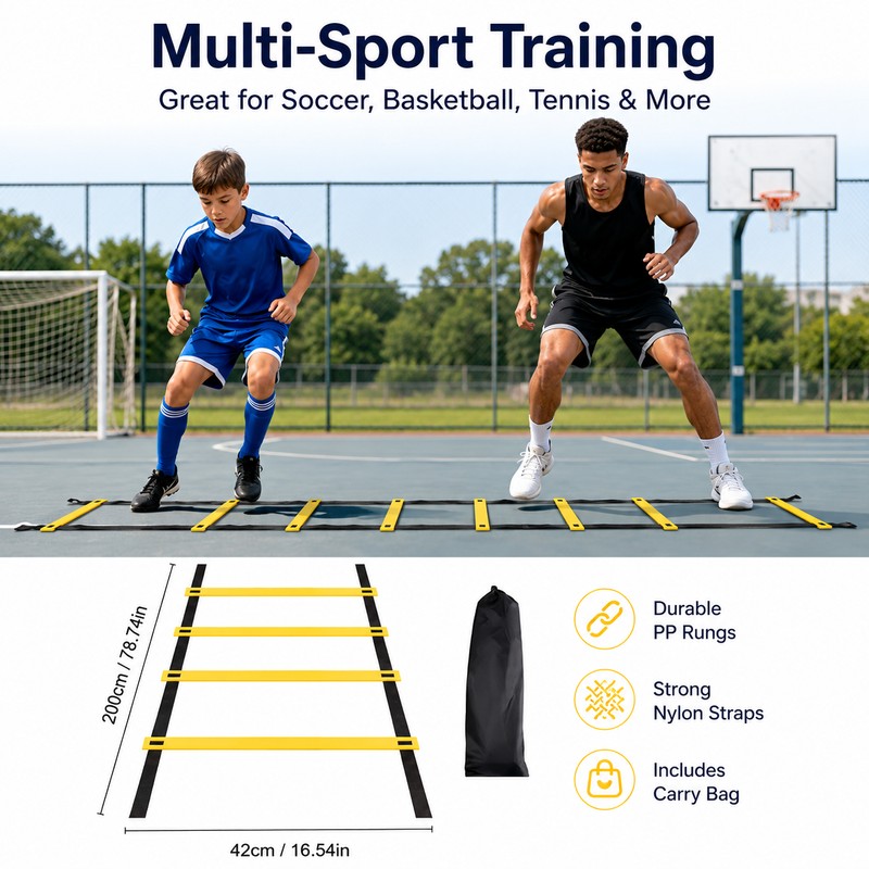 Agility Ladder Training Set for Speed & Footwork – Complete