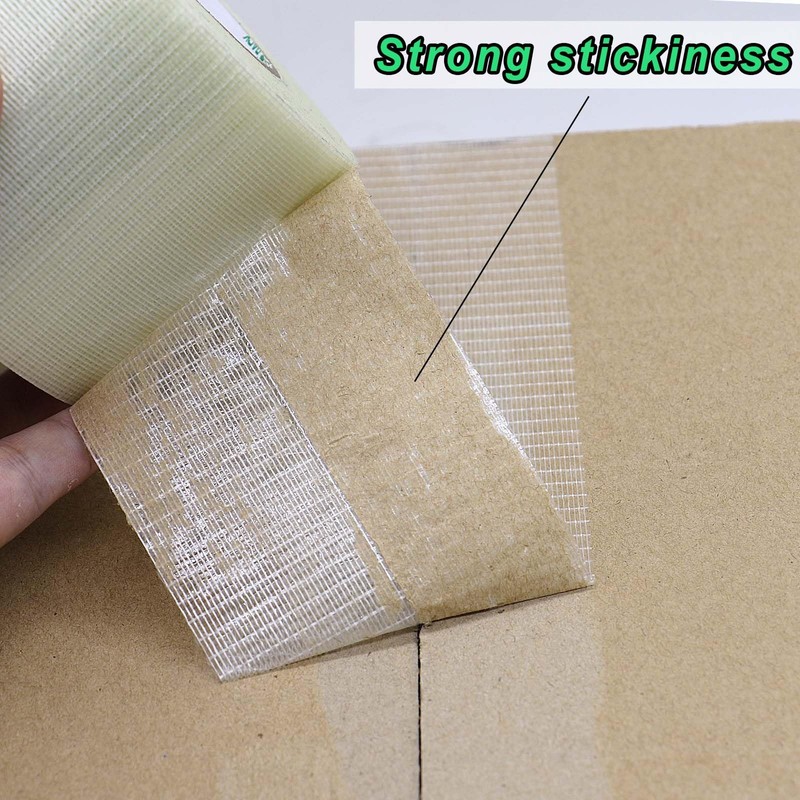 BOMEI PACK Cross Filament Strapping Tape 1 Roll of 6.7