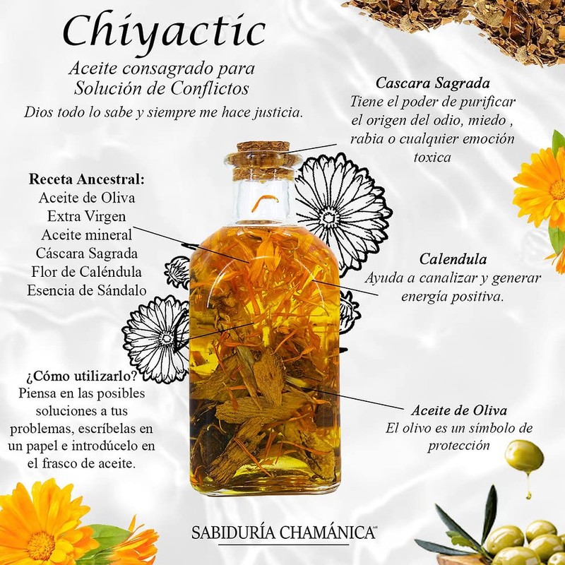 Aceite Consagrado Chiyactic para Solución de Conflictos