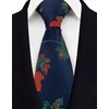 Elfeves - Corbata para hombre, diseño floral, diseño de jacquard,
