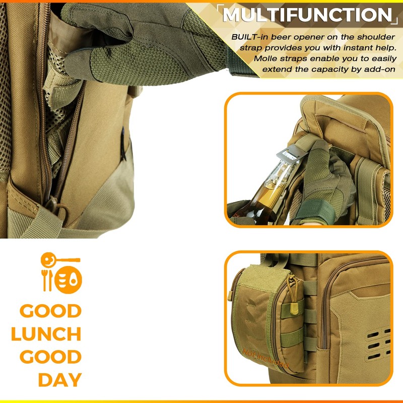 DBTAC Tactical Lunch Backpack, Large Lunch Cooler for Men Women