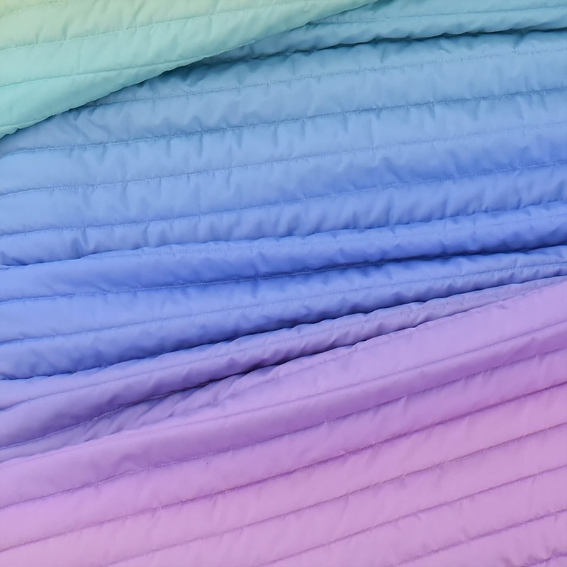 Lush Decor Rainbow Ombre 3 Piece Quilt Set, Full/Queen, Rainbow
