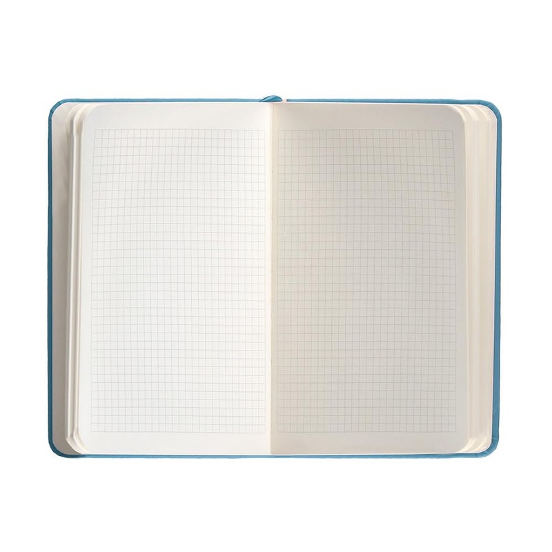Antartik Notebook with elastic band, hardcover, A6 sheets, squared, light