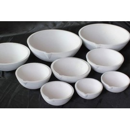 OTOOLWORLD Ceramic Crucible Bowl Dish Cup Furnace Melting Casting Refining Gold Silver 500g