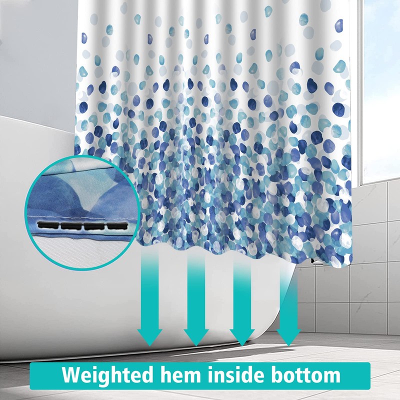 HANFU Shower Curtain, Polyester, 180 x 200 cm, Washable, Shower