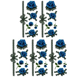 THE FANTASY 3D11 Tattoo Stickers, Rose Ribbon, Unisex, For Ages 3 and Up, Pack of 5