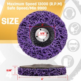 5 Pack Strip Discs Stripping Wheel for Angle Grinder Paint Stripper Wheels Clean and Remove Paint, Rust Welds, Oxidation (4'' x 5/8'')