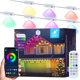 Faddys Home Permanent Outdoor Lights,200ft with 120 LED Lights for Daily and Accent Lighting,50 Scene Modes for Outdoor Decor,IP67 Waterproof for House for Christmas, Halloween, Holiday, Party, Daily