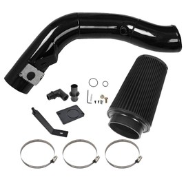 4-Inch Tube Cold Air Intake Kit Compatible for Ford F-250 F-350 F-450 F-550 Powerstroke Diesel 6.0L 2003-2007 (Black)
