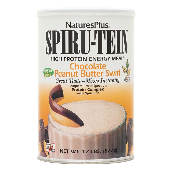 NaturesPlus SPIRU-TEIN - Chocolate Peanut Butter - 1.2 lbs, Spirulina Protein Powder - 17 Servings