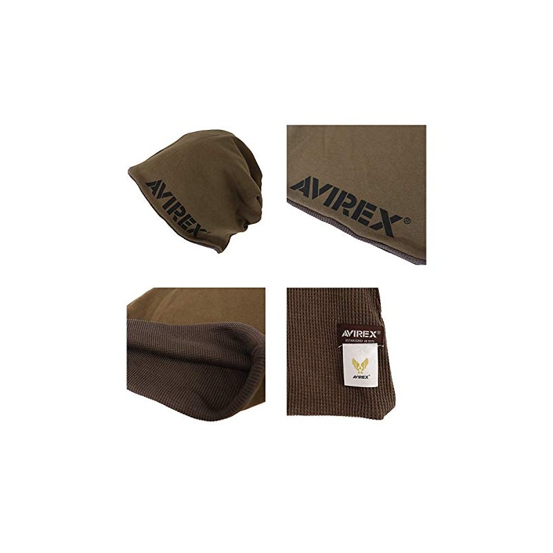 Avilex Men's AVIREX AX REVERSIBLE SWEAT CAP Military Reversible Knit