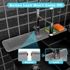 Folding sink splash guard behind faucet-faucet mat for kitchen sink-silicone