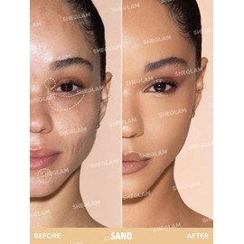 SHEGLAM Complexion Boost Concealer Sponge-Head Applicator Matte Liquid Concealer Long Lasting Brightening Color Corrector Weightless All-Day Long Lasting Hydrating Concealer-Sand