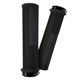Peaty's Monarch Grips - Black/Knurl/Thick - Race Control, Durable, Ergonomic Finger Bars, Comfort Thumb Pads, All Day Riding, All Weather & Terrain, MTB Enduro Downhill E-Bike