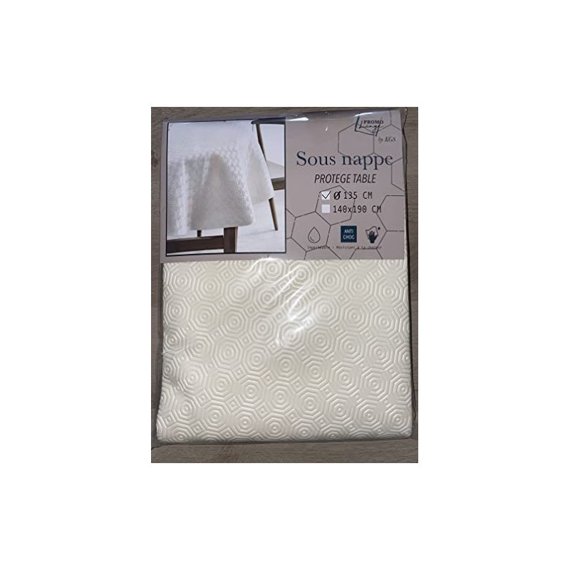 KGS Bulgomme Thick Table Cover - Round Tablecloth 135 cm