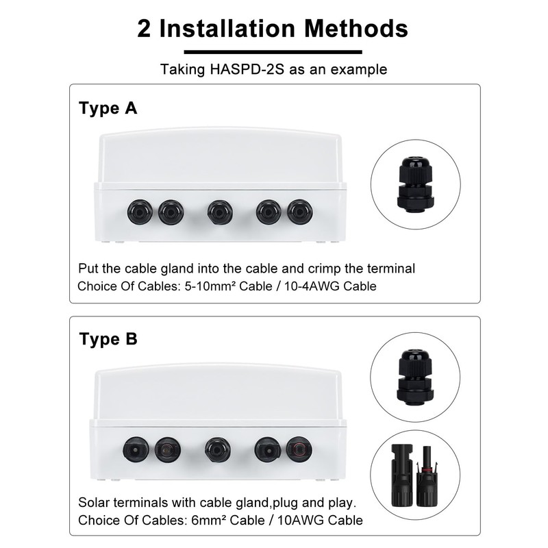 DIHOOL Solar Panel Disconnect Switch Box 40 Amp DC Circuit