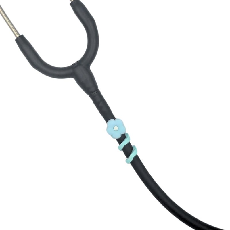 Stethoscope Charms - Mini Blue Flower - Medical Gift