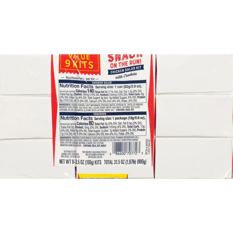 Bumble Bee Snack On The Run Chicken Salad Kits, 3.5