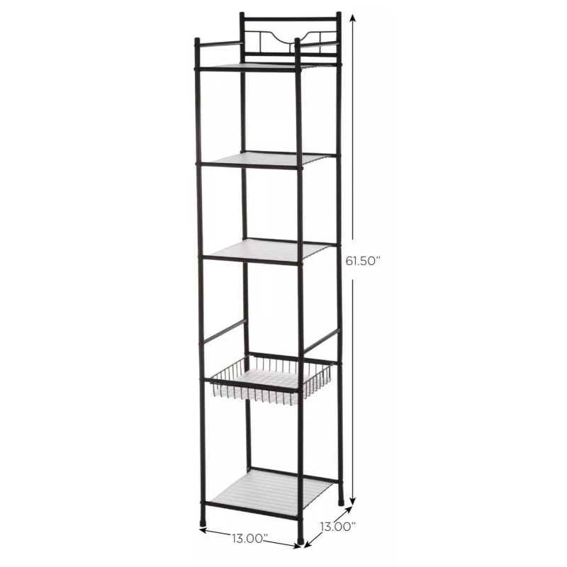 Mainstays 5 Tier Shelf Satin Nickel Finish, Mainstays CAD5163G