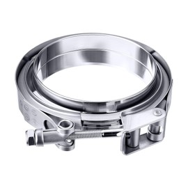 EVIL ENERGY 4.0 Inch Quick Release V Band Clamp with Flange Male Female Mild Steel, 2PCS