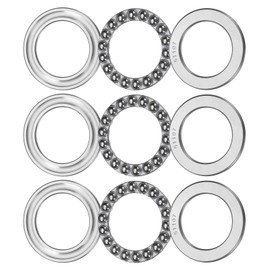 QUARKZMAN Pack of 3 Ball Bearings 51107 Axial Bearings 35 x 52 x 12 mm Single Row Chrome Steel (ABEC3)
