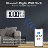 Xflyee Bluetooth Time Sync Digital Wall Clock Battery Operated with
